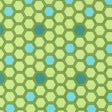 a repeating pattern of green and blue hexagons, creating a visually striking and geometric design.