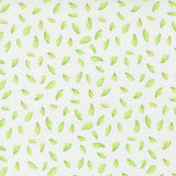 a repeating pattern of green leaves on a white background.