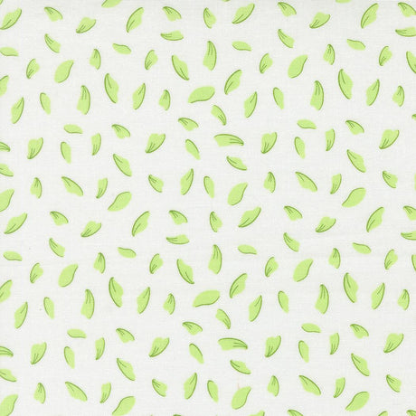 a repeating pattern of green leaves on a white background.