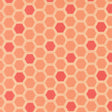 a repeating pattern of hexagons in shades of orange and red, creating a visually striking and geometric design.