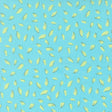 a pattern of yellow leaves scattered across a light blue background.