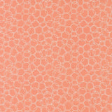 a repeating pattern of overlapping white circles on a peach-colored background.