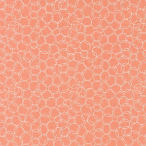 a repeating pattern of overlapping white circles on a peach-colored background.