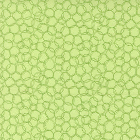 a repeating pattern of green circles on a light green background.