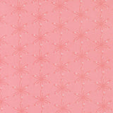 a repeating pattern of pink flowers with white petals arranged in a grid-like fashion.
