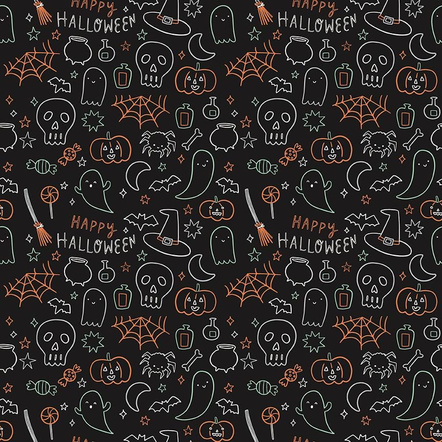 Frank and Friends Halloween Icons Black