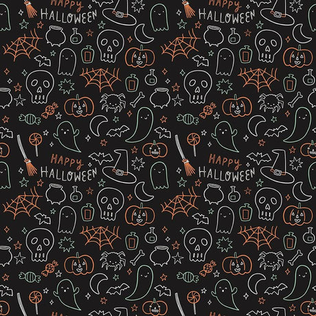 Frank and Friends Halloween Icons Black