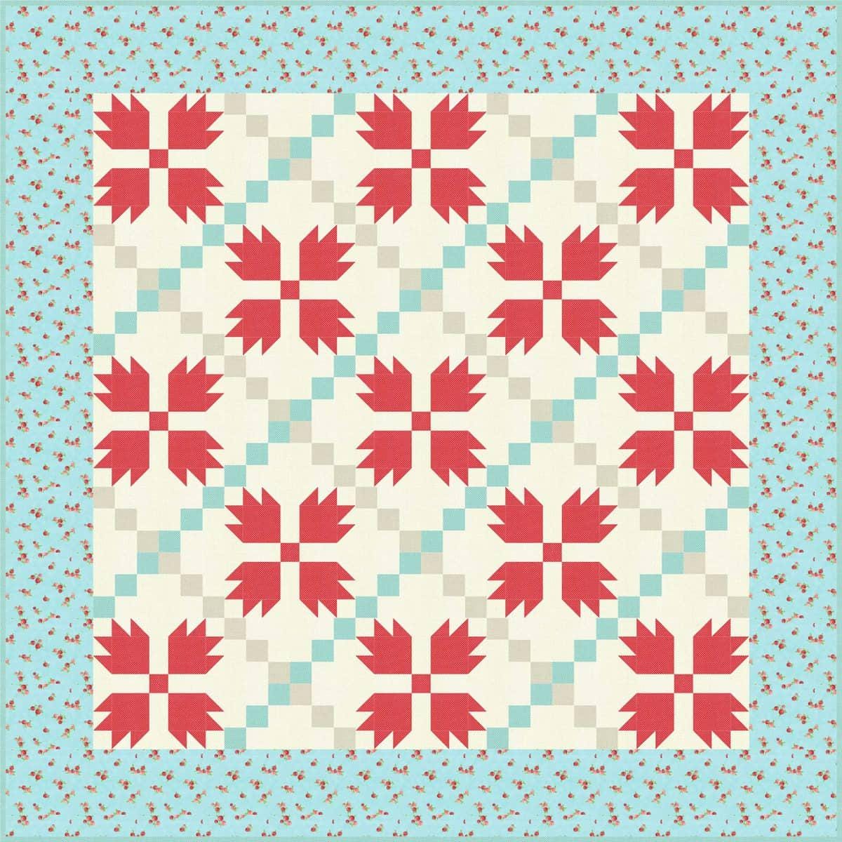 Bordeaux Printed Quilt Pattern By It's Sew Emma ISE-135 by It's Sew Emma 67" x 67"