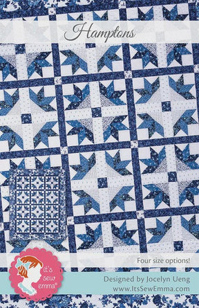 Hamptons Printed Quilt Pattern By It's Sew Emma ISE-142 by It's Sew Emma available in 4 sizes