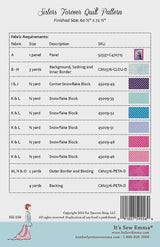 Sisters Forever Printed Quilt Pattern By It's Sew Emma ISE-150 by It's Sew Emma 60.5" x 72.5"