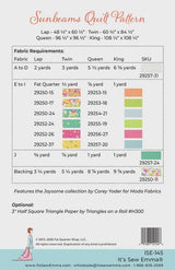 Sunbeams Printed Quilt Pattern By It's Sew Emma ISE-145 by It's Sew Emma available in 4 sizes