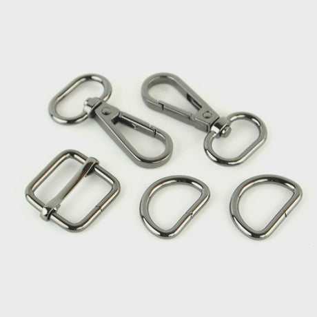 Bag Hardware Set Level 3 Basic 3/4in Nickel Sallie Tomato Hardware kit for bag making # STS193S