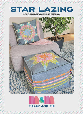 Star Lazing Lone Star Ottoman and Cushion Pattern - CAMM194 by Melly and Me