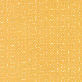 a repeating pattern of small white dots on a yellow background.
