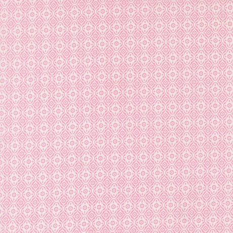 a repeating pattern of pink and white flowers or leaves arranged in a grid-like fashion.