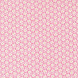 a repeating pattern of white flowers on a pink background.