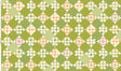 The image is a collage of various geometric patterns and shapes, including squares, rectangles, and diamonds, arranged in a repeating pattern. The colors used are green, orange, and white, creating a visually striking and vibrant design.