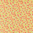 The image is a repeating pattern of red and yellow flowers on a white background.