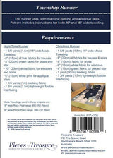 Township Runner Pattern PTT208 from Pieces to Treasure