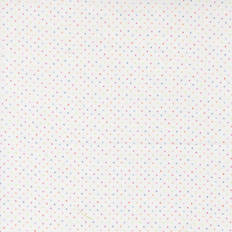 The image is a white background with small, multicolored dots or stars scattered across it, creating a playful and whimsical appearance.