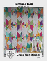 Jumping Jack Printed Quilt Pattern only CSS55 by Creek Side Stitches, precut friendly
