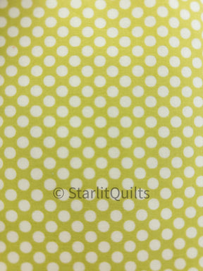 RARE - Social Club by The Comstocks for Moda #37097-11 Dot in cream 1/4” Polka Dots on green Sold in 1/2 yard increments cut continuously