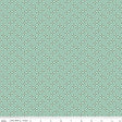 a repeating pattern of small green and white flowers on a light green background.