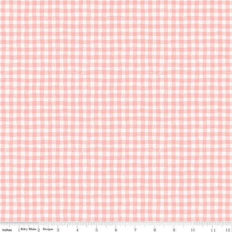 a pink and white checkered pattern, which appears to be a fabric or textile design.