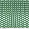 a repeating pattern of white butterflies against a green background.
