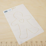 Gingerbread Man Stencil by Laundry Basket Quilts Made in USA LBQ-0443-T