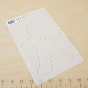 Gingerbread Man Stencil by Laundry Basket Quilts Made in USA LBQ-0443-T