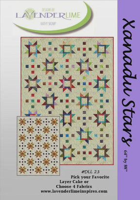Xanadu Stars Pattern DLL 23 By Designs by Lavender Lime 64" x 88"