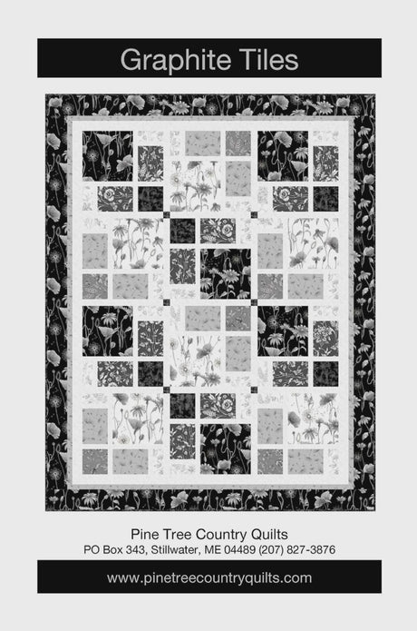 Graphite Tiles Quilt Pattern PT1997 from Pine Tree Country Quilts