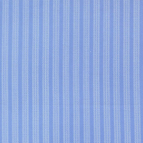 The image is a close-up of a fabric with vertical stripes in a light blue color. The fabric appears to be made of a material with a striped pattern, which is commonly used for clothing items such as shirts or dresses.