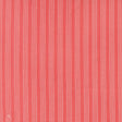 The image is a close-up of a red fabric with white vertical stripes.