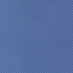 The image is a blue background with white polka dots, creating a playful and whimsical pattern.