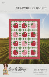 Strawberry Basket Quilt Pattern # BSI274 From Sew A Story / Bee Sew Inspired By Jennifer Long - 60” x 77”