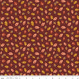 Cozy Autumn Acorns & Oak Leaves Dark Rust