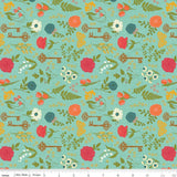 First Blooms Pressed Flowers Glacier Yardage C16321-GLACIER by Heather Peterson for Riley Blake Designs Sold in 1/2 Yard Increments