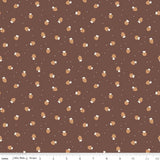 Faraway Kingdom Mushroom Cheer Cocoab C17435-COCOA-Cream by Natàlia Juan Abelló For Riley Blake Fabrics Sold in 1/2 yard Increments