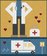 Be a Medical Professional Quilt Pattern # BSI296 From Sew A Story / Bee Sew Inspired By Jennifer Long - 60.5” x 72.5”