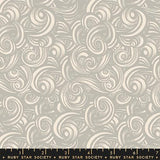 The image is a repeating pattern of swirling, curving shapes in shades of gray and white, creating a visually striking and dynamic design.