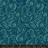 The image is a collage of various images, featuring swirling patterns and shapes in shades of blue and green.