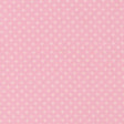 The image is a pink fabric with white polka dots, creating a playful and cheerful pattern.