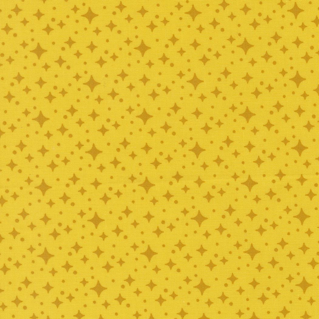 The image is a repeating pattern of small yellow stars on a yellow background.
