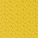 The image is a repeating pattern of small yellow stars on a yellow background.
