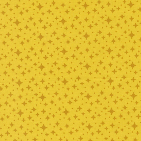 The image is a repeating pattern of small yellow stars on a yellow background.