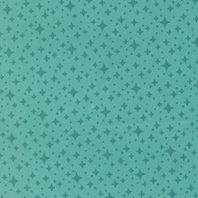 a repeating pattern of small green dots and lines on a light blue background.