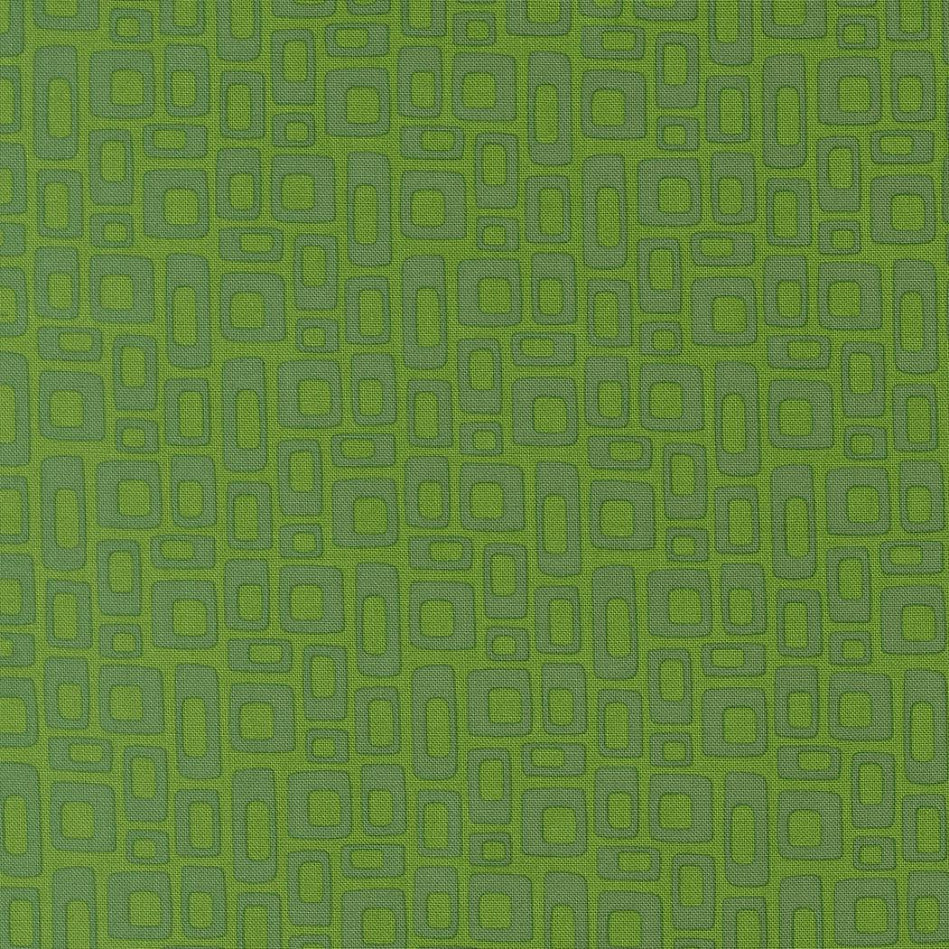 a repeating pattern of green squares and rectangles, creating a visually striking and geometric design.