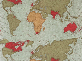 Passport, World Map - 3929 11, by Moda / 3 Sisters Fabrics Sold in 1/2 Yard increments cut continuously